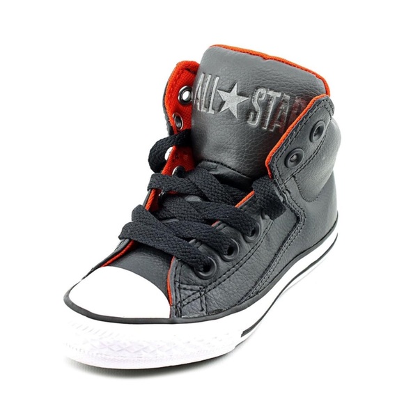 Converse Other - Converse Chuck Taylor All Star Kids Leather Sneaker Charcoal/White